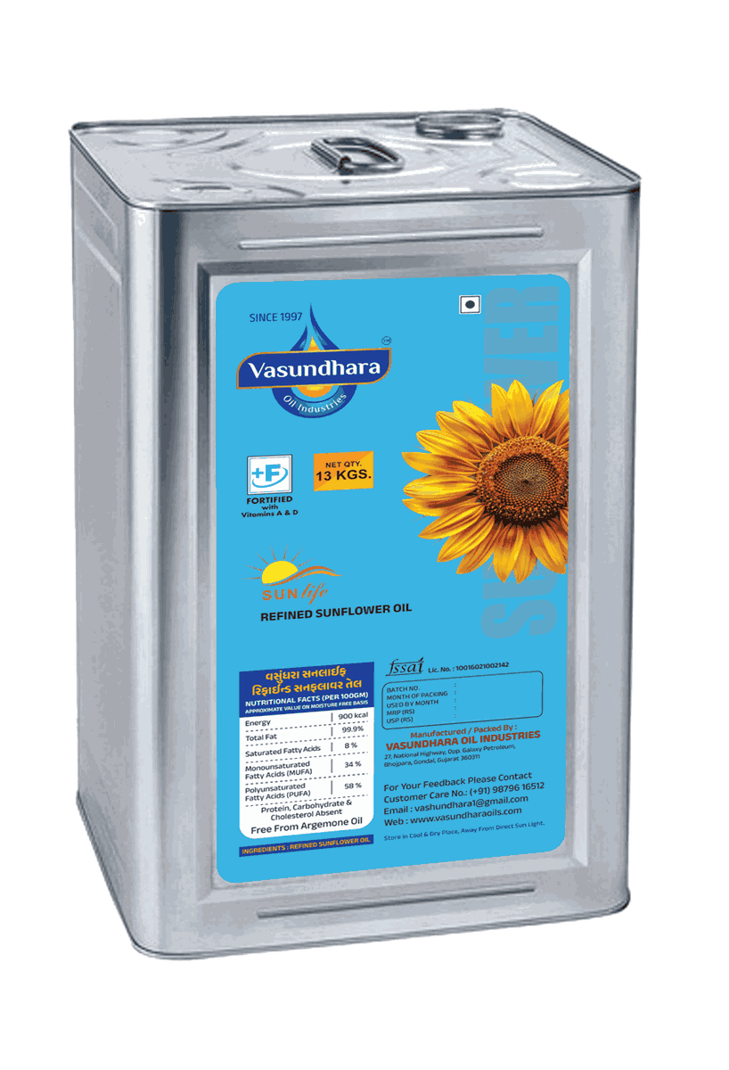 Sunflower oil pack